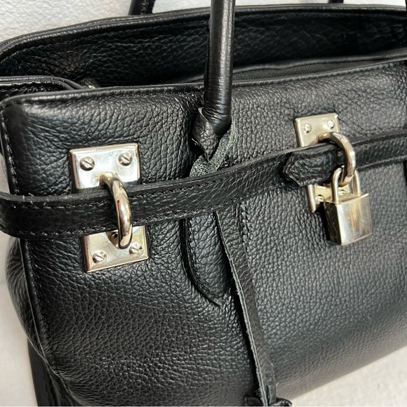 Borse In Pelle Made in Italy Black Leather Handbag - Picture 4 of 8